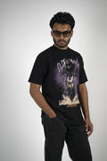 Throttle to Hell By JOURNEY In Acid-wash Black — Oversized Unisex T-Shirt | 100% Pure Cotton, 220 GSM