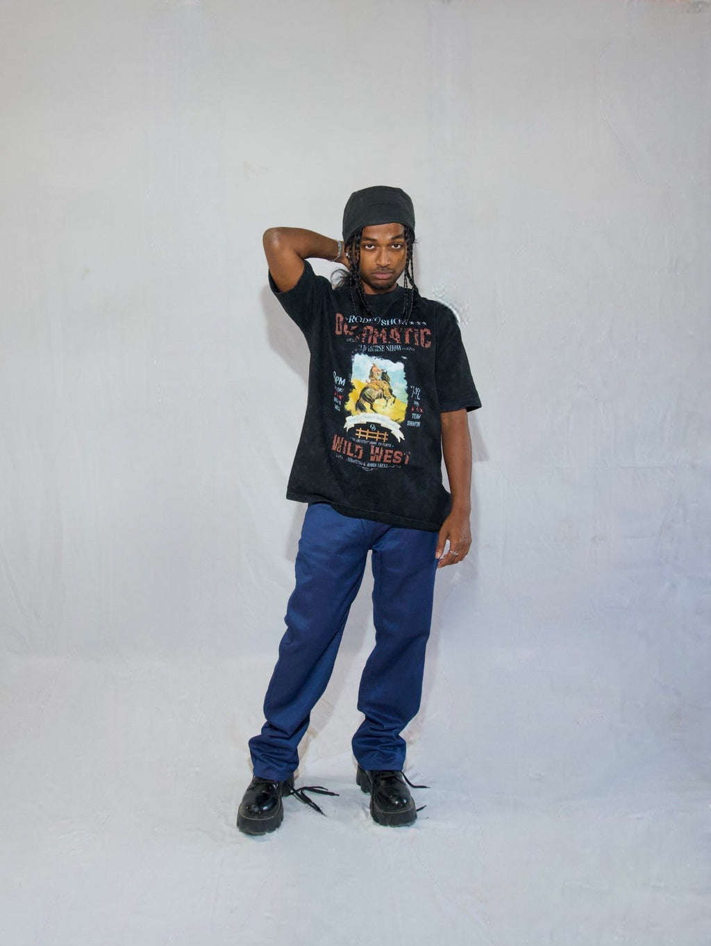 Adult Show By Above Snake In Black Acid Wash — Oversized Unisex T-Shirt 100% Pure Cotton, 220 GSM