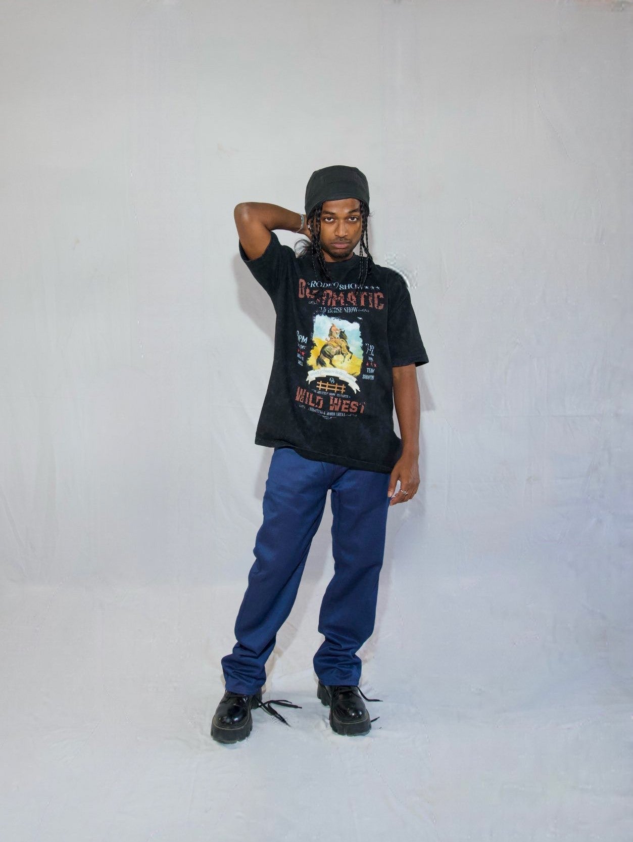 Adult Show By Above Snake In Black Acid Wash — Oversized Unisex T-Shirt 100% Pure Cotton, 220 GSM