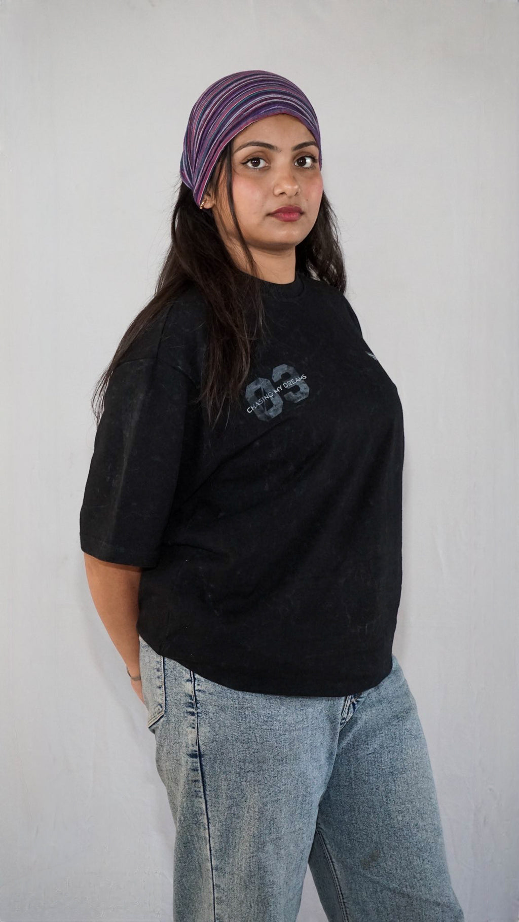 Redline Riot By Full Throttle In Acid Wash Black — Oversized Unisex T-Shirt | 100% Pure Cotton, 220 GSM