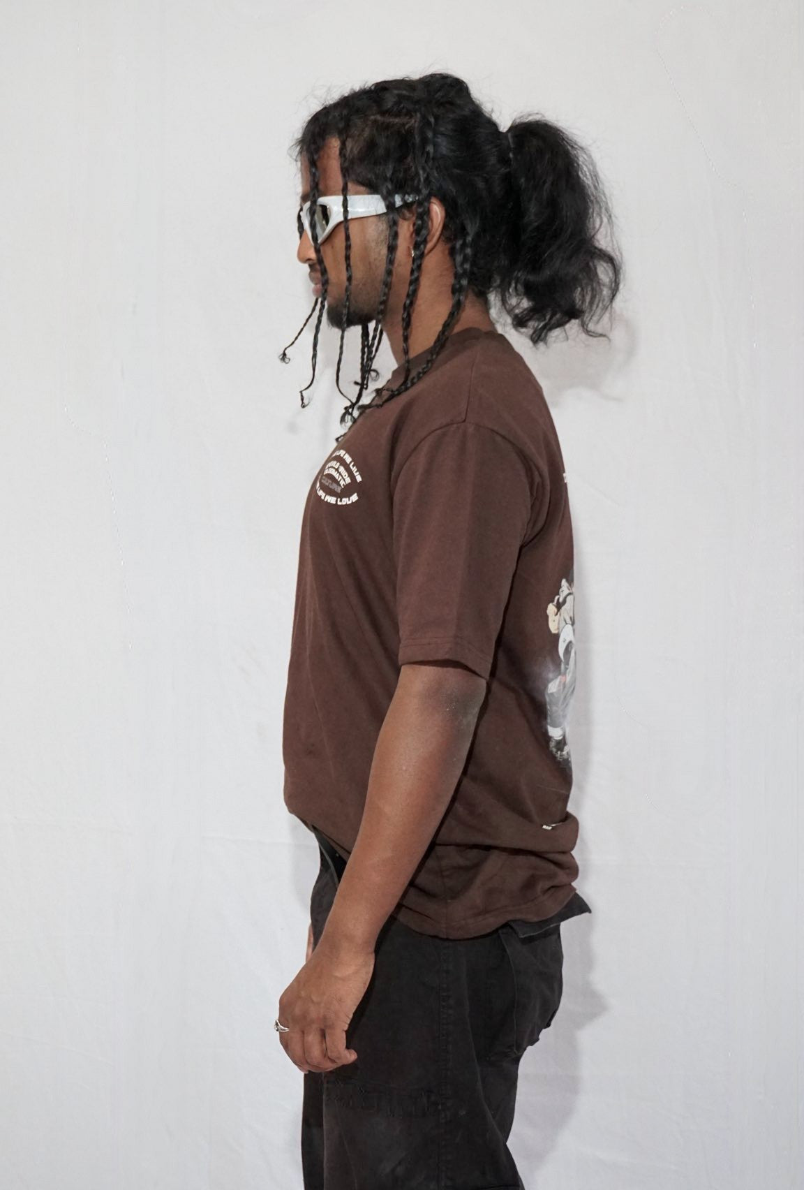Biker Bros By JOURNEY In Brown — Oversized Unisex T-Shirt | 100% Pure Cotton, 220 GSM